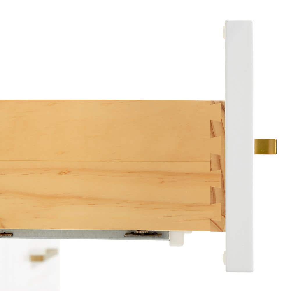 Taylor White Quartz Single Basin Freestanding Vanity with Gold Hardware