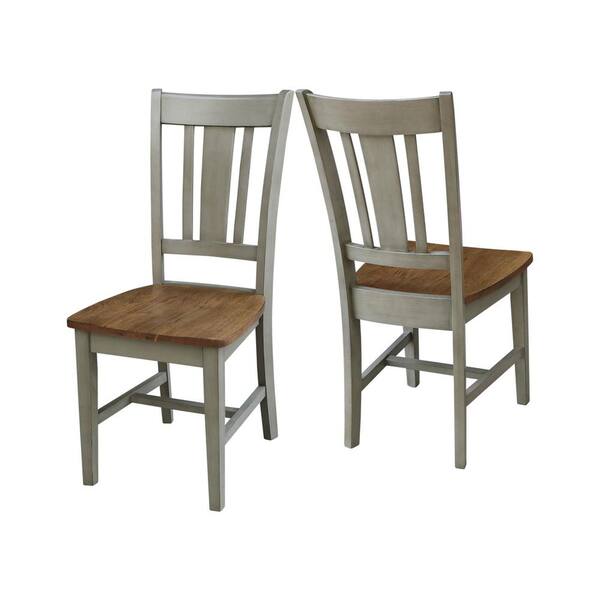 International Concepts Olivia 3 Piece 36 In Hickory Stone Round Solid Wood Dining Set With San Remo Chairs K41 36rt 27b C10 2 The Home Depot