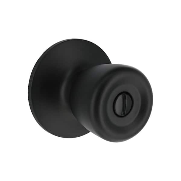 Defiant Bell Matte Black Bed/Bath Door Knob 32TRX910B The Home Depot