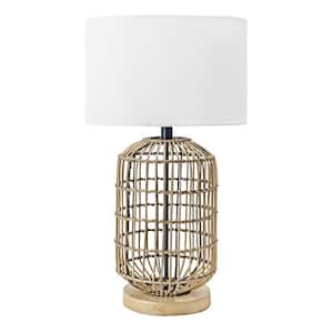 Gretna 25 in. Brass Coastal Table Lamp with Shade