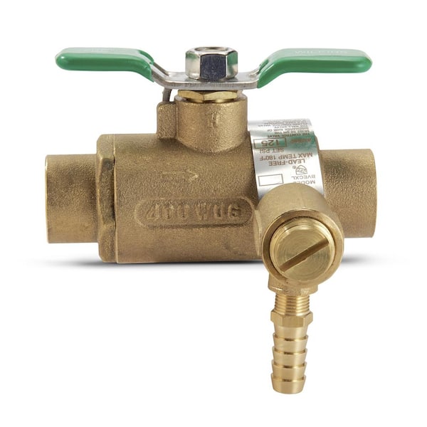 Wilkins 3/4 in. Bronze Full Port Ball Valve with Integral Thermal Expansion Relief Valve with PEX Connections