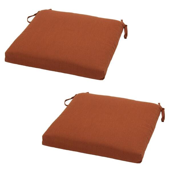 Unbranded Sunbrellla Canvas Paprika Outdoor Seat Cushion (2-Pack)