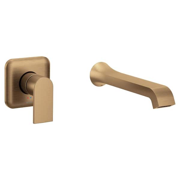 MOEN Genta LX Bronzed Gold Single Handle Wall Mount Tub Filler