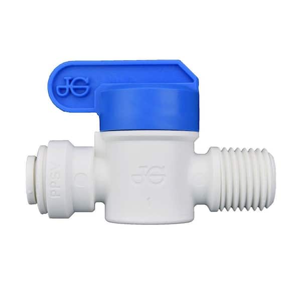 John Guest 1/4 in. O.D. x 1/4 in. MIP NPTF Polypropylene Push-to-Connect Valve Fitting