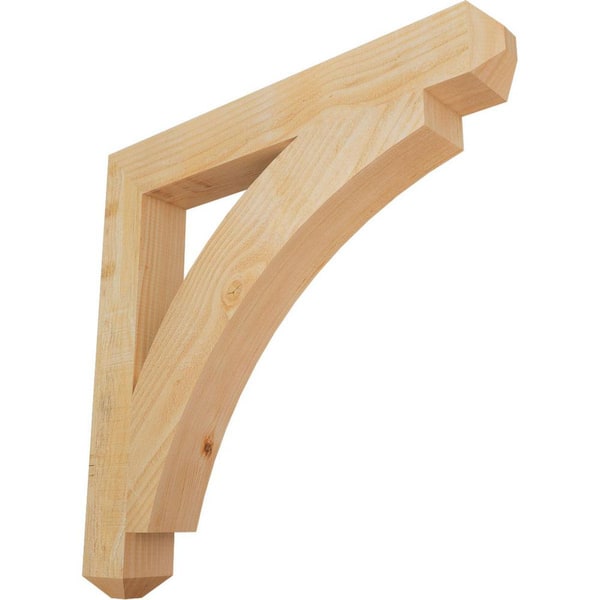 Ekena Millwork 4 in. x 30 in. x 30 in. Douglas Fir Thorton Craftsman Rough Sawn Bracket