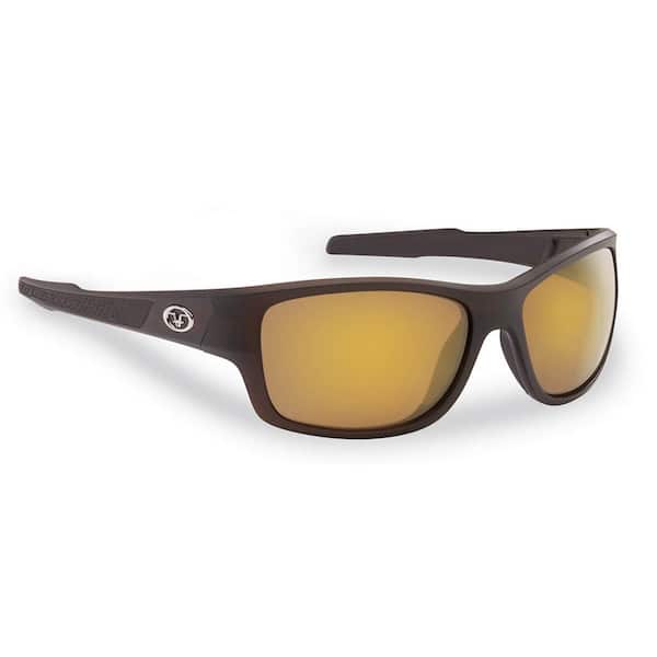 Flying Fisherman Down Sea Polarized Sunglasses Brown Frame with Amber Gold  Mirror Lens 7315CAG - The Home Depot