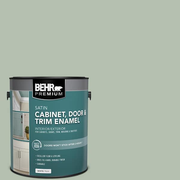 BEHR PREMIUM 1 gal. #N400-3 Flagstaff Green Satin Enamel Interior/Exterior Cabinet, Door & Trim Paint