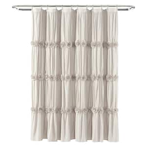 72 in. x 72 in. Neutral Single Darla Shower Curtain