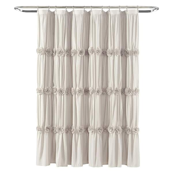 Lush Decor 72 in. x 72 in. Neutral Single Darla Shower Curtain