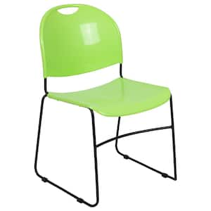 Plastic Stackable Side Chair in Green