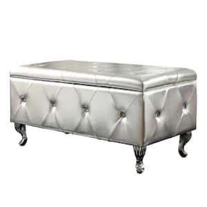 Caroline Silver Storage Bench