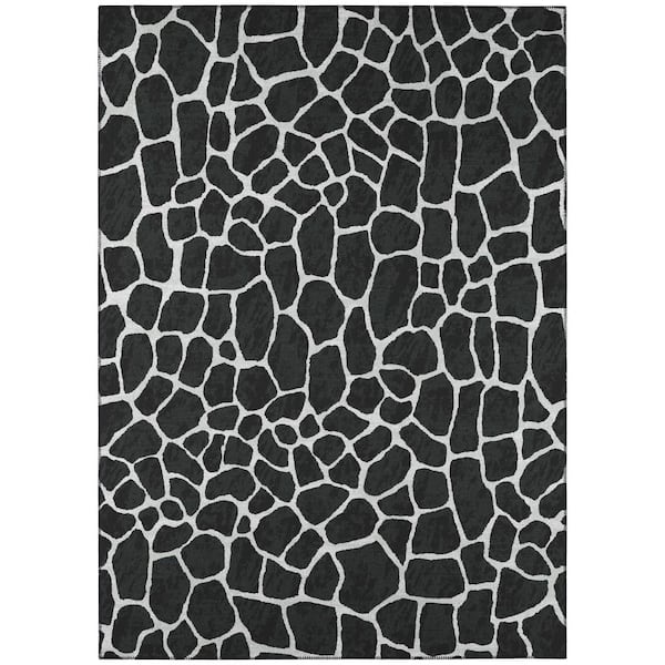 Addison Rugs Kruger Midnight 5 ft. x 7 ft. 6 in. Animal Print Area Rug