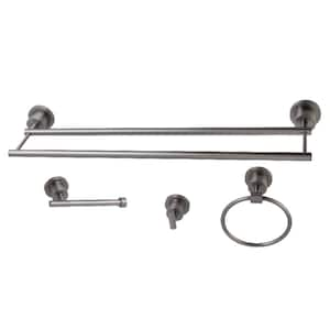 Kingston Brass 5-Piece Bathroom Accessory Set, Brushed Nickel BAHK1612478SN