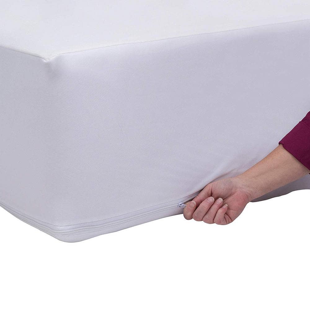 Queen White Waterproof Bed Bug Proof Mattress Encasement