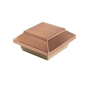 4 in. x 4 in. WRC Victoria Copper Plateau Flat Wood Post Cap