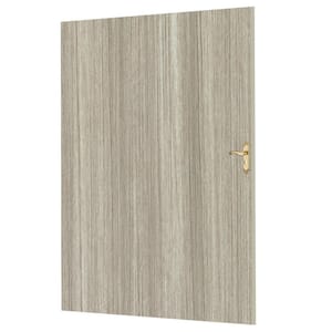 Faux Wood Peel and Stick PVC Door Skin in Concrete Groovz Wall Applique  4 ft. x 7 ft.