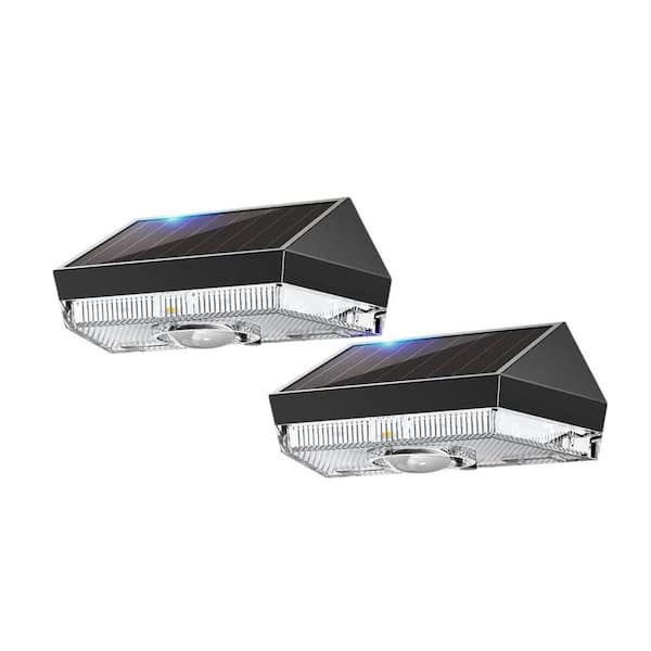 Outdoor Solar Fence Lights IP65 Waterproof 3000/4000/6000K RGB Lighting Modes Deck Stair Handrail Pool Wall 2-Pack