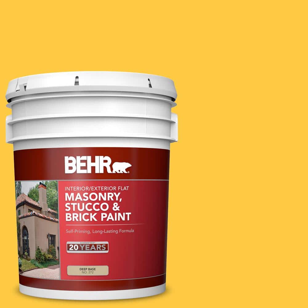 5 gal. #P290-6 English Daisy Flat Interior/Exterior Masonry, Stucco and Bri