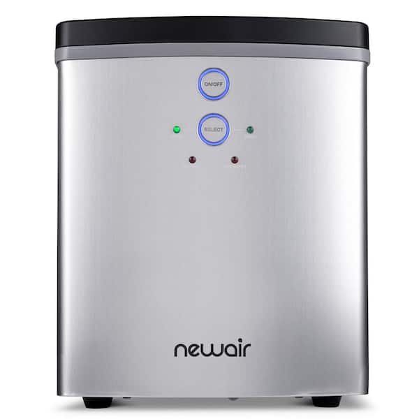 NewAir Portable 33 lb. of Ice a Day Countertop Ice Maker BPA Free Parts with 2 Ice Size and Removable Tray - Stainless Steel