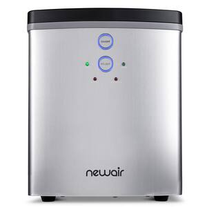 Portable 33 lb. of Ice a Day Countertop Ice Maker BPA Free Parts with 2 Ice Size and Removable Tray - Stainless Steel