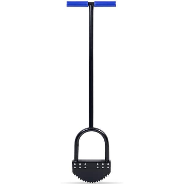 41 in. Alloy Steel Lawn Tool 1-Piece Manual Edger, Rustproof Half Moon Edger with Rubber Handle and Spring Steel Blade
