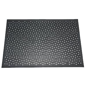 Dura-Scraper Drainage 36 in. x 48 in. Black Commercial Rubber Indoor/Outdoor Door Mat