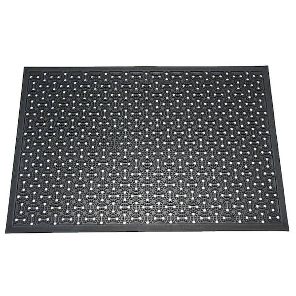 Dura-Scraper 24 in. x 36 in. Black Drainage Mat