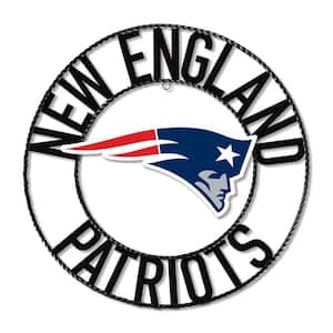 New England Patriots Team Logo 24 in. Wrought Iron Decorative Sign