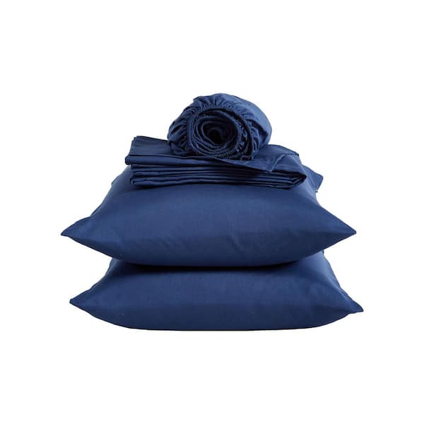 The Nesting Company Scarlet 6-Piece Navy Microfiber King Sheet Set