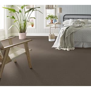 House Party II - Riverbank - Brown 51.5 oz. Polyester Texture Installed Carpet