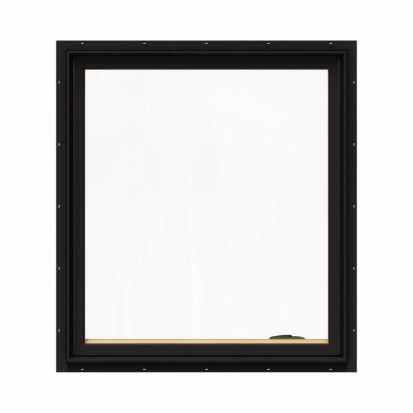 JELD-WEN 36.75 in. x 40.75 in. W-2500 Series Black Painted Clad Wood ...