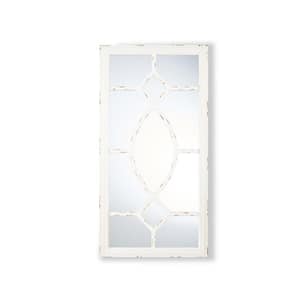 Emmons 44 in. x 22.5 in. Farmhouse Rectangle Framed White Accent Mirror