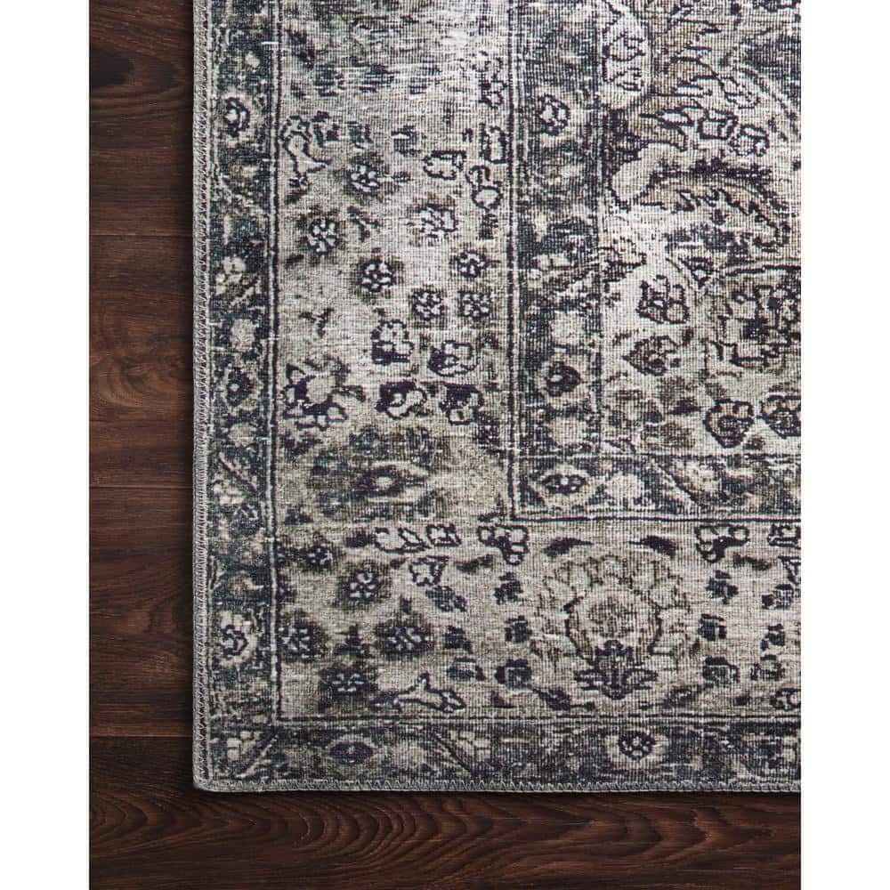 Layla Taupe and Stone Synthetic Vintage-Inspired Rug Sample