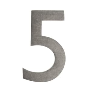 4 In. Antique Pewter Floating House Number 5