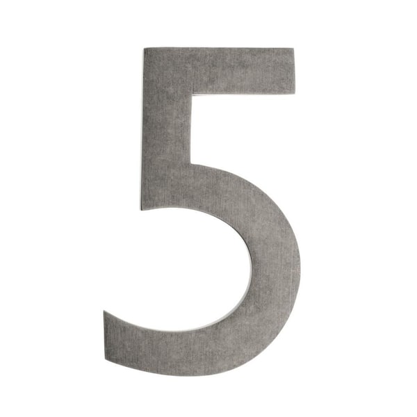 Architectural Mailboxes 4 In. Antique Pewter Floating House Number 5