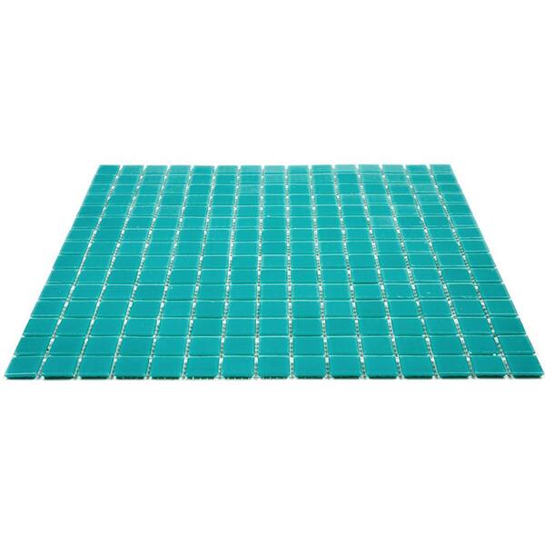 Apollo Tile Celestial Persian Green 12-in x 12-in Glossy Glass Uniform Squares Floor and Wall Tile (20-sq. ft/ Carton)
