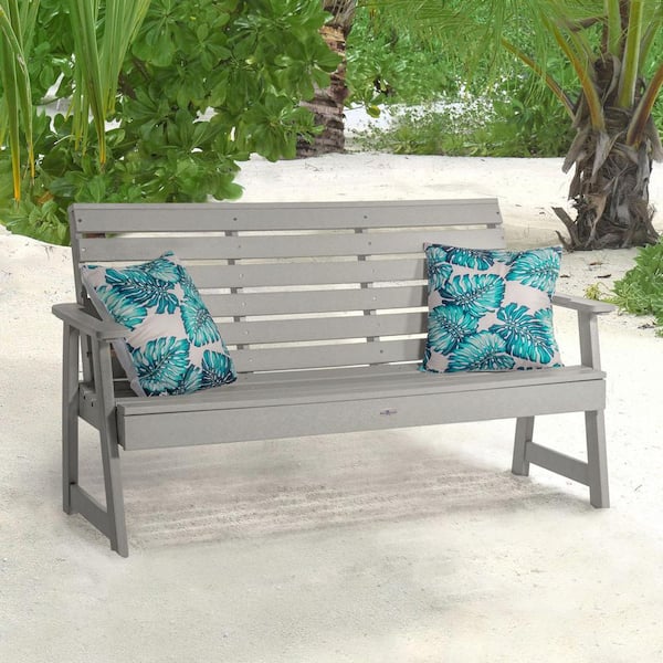 Highwood Riverside 5 ft. 2-Person Cove Gray Recycled Plastic Garden Bench