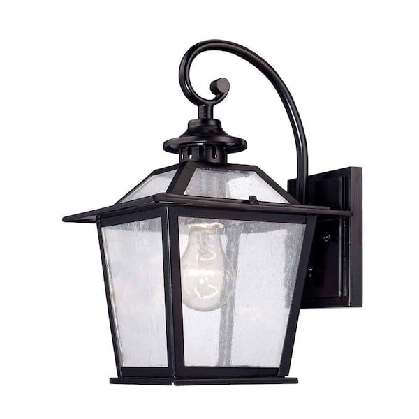 Acclaim Lighting Salem Collection 1-Light Matte Black Outdoor Wall Lantern Sconce