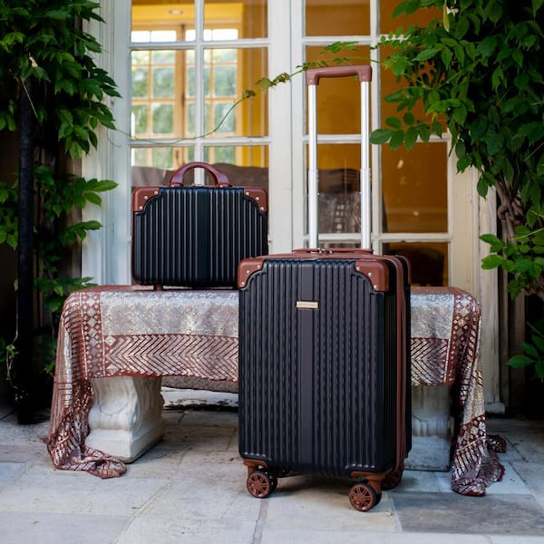 PUICHE Tresor 2-Piece Black Carry-On Weekender Expandable Spinner