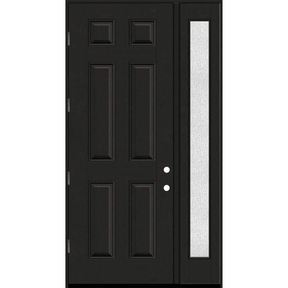Regency 51 in. x 96 in. 6-Panel RHOS Onyx Stain Mahogany Fiberglass Prehung Front Door w/Rain 12 in. SL 4-9/16 price history on PriceWatchPro