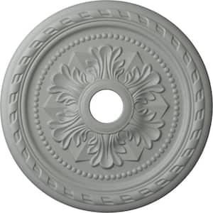 23-5/8" x 3-5/8" ID x 1-5/8" Palmetto Urethane Ceiling Medallion (Fits Canopies upto 3-5/8"), Primed White