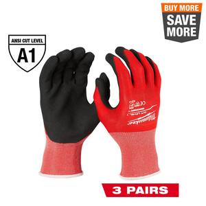 X-Large Red Nitrile Level 1 Cut Resistance Dipped Work Gloves (3-Pack)