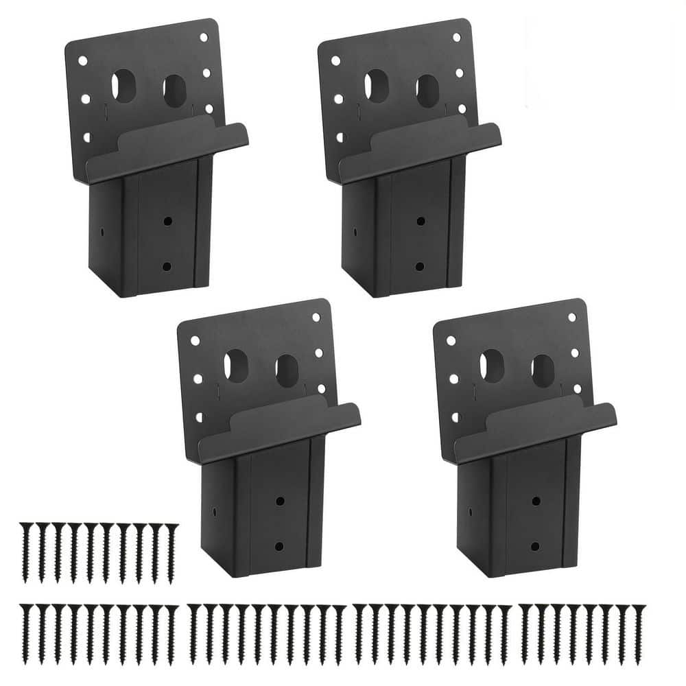 3.6 in. W x 3.6 in. D Compound Angle Brackets for Deer Stand Hunting Blinds and Tree Houses, Black (4-Pack) price history on PriceWatchPro
