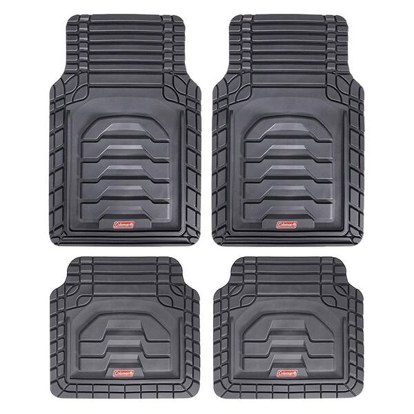 Coleman Gray All Weather 4-Piece 28.5 in. x 18.5 in. Adventure Class PVC Car Mat