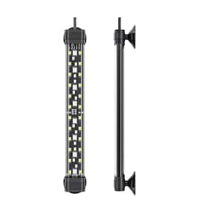 Black 20-Light Submersible Aquarium LED Light 24/7 Fish Tank with Full Spectrum Timer and Adjustable Brightness