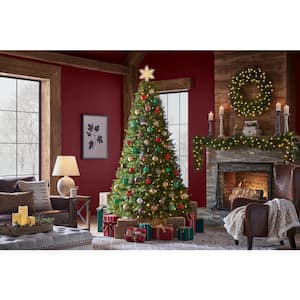 7.5 ft. Pre-Lit LED Forest Pine Artificial Christmas Tree