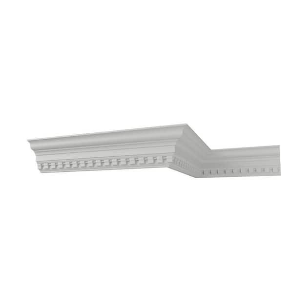 SAMPLE - 6-3/8 in. x 12 in. x 7-7/8 in. Polyurethane Dentil Crown Moulding