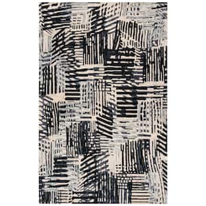 Rodeo Drive Black/Ivory 4 ft. x 6 ft. Abstract Area Rug