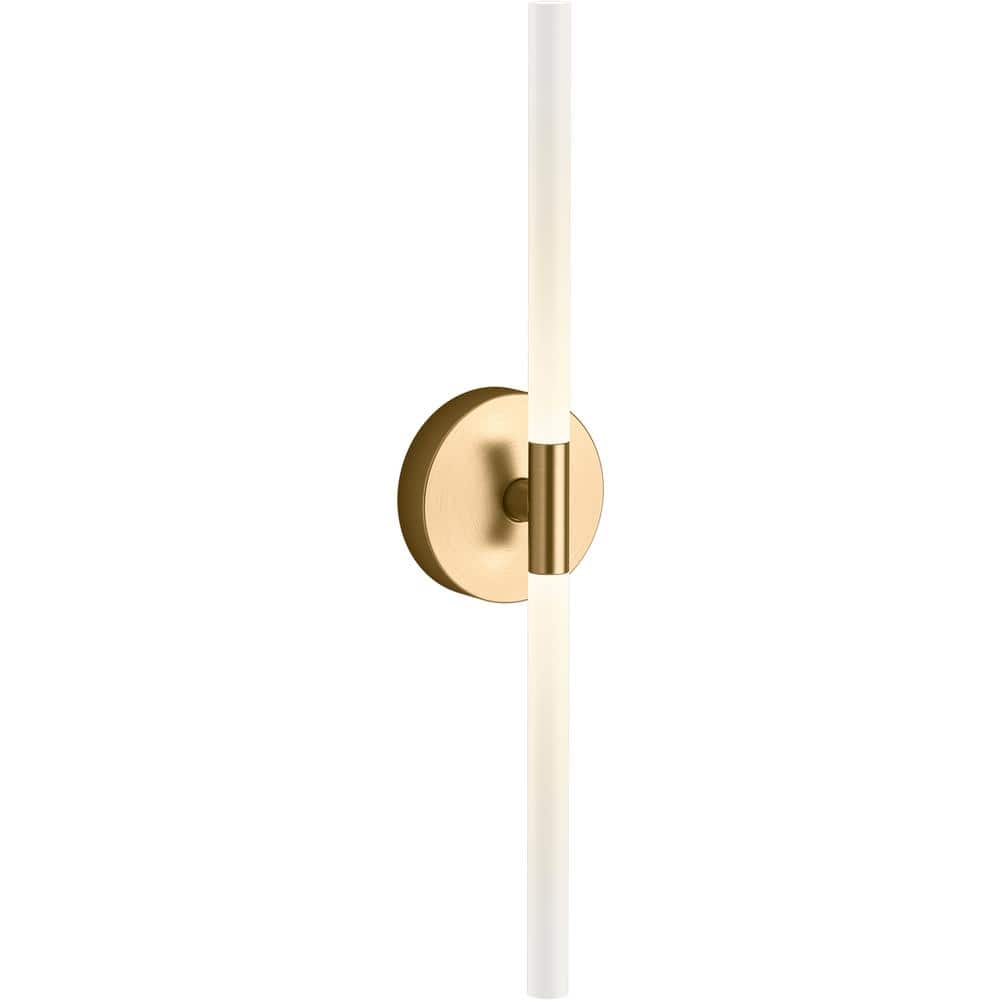 Components Polished Chrome 24" LED Dimmable Sconce with Frosted Glass