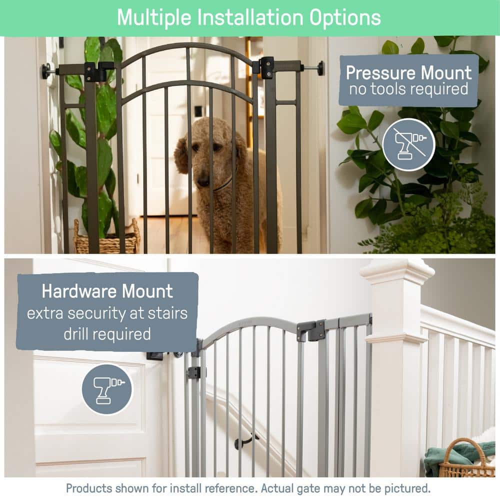 Doorway 48 in. W Series Gate in Black for Baby and Pet
